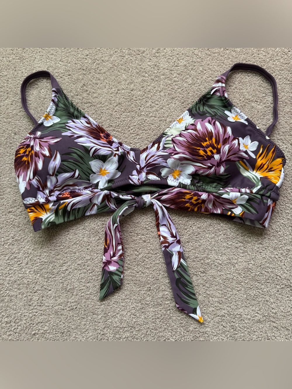 KONA SOL - PURPLE FLORAL SWIM SET - MEDIUM TOP/ LARGE BOTTOM - Picture 5 of 9